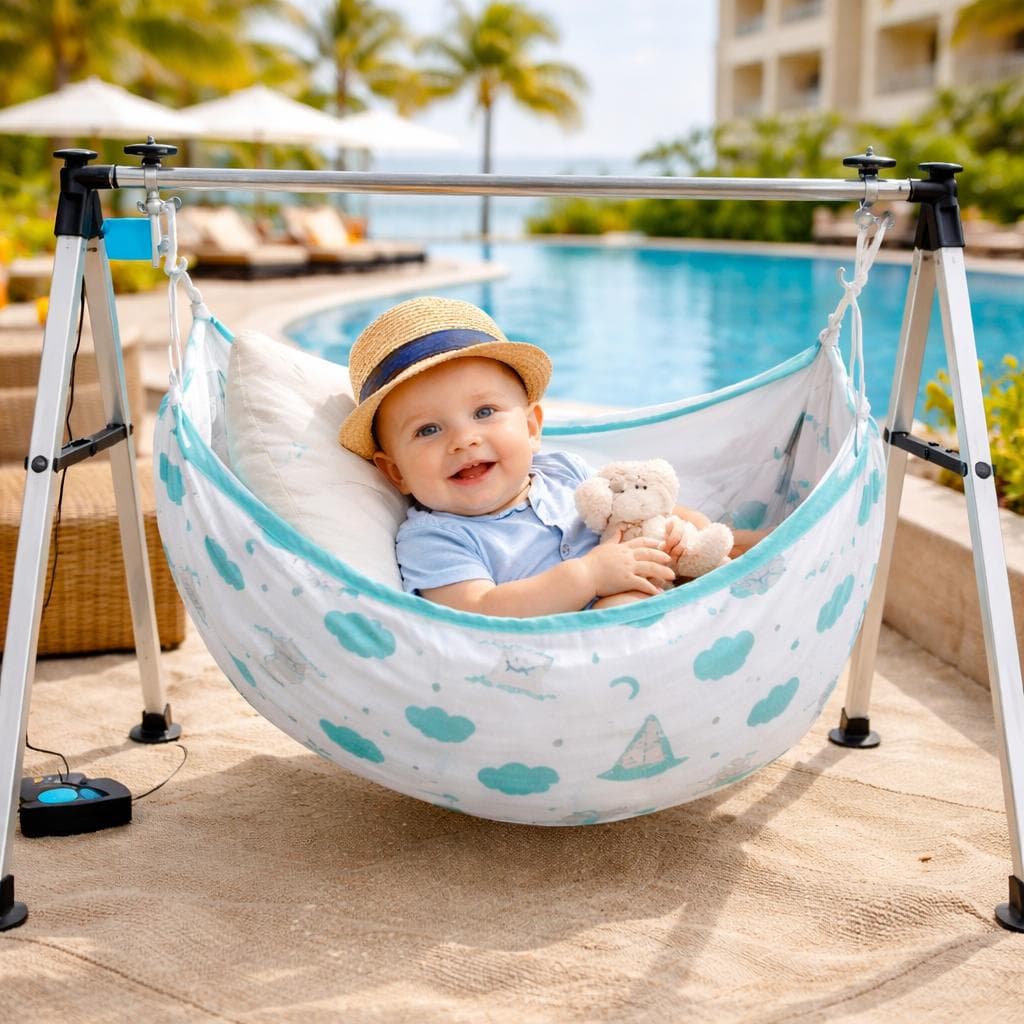 Swing N Sing automatic cradle — product angle